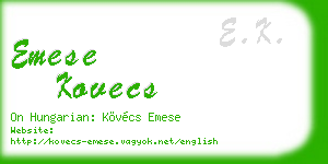 emese kovecs business card